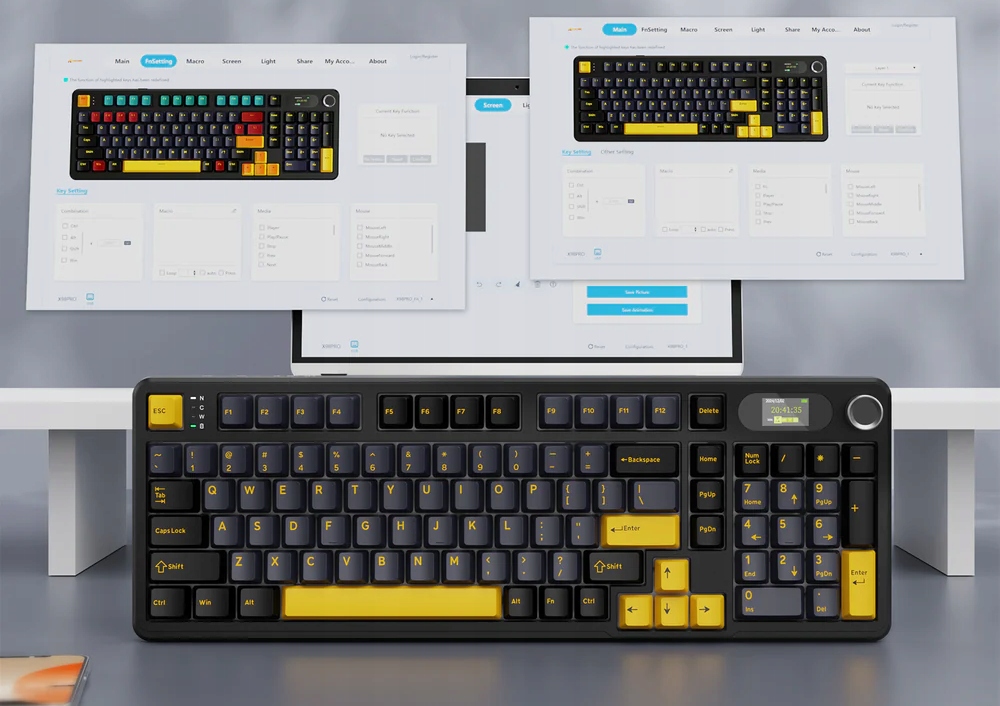 Funkcja Multi-Device w klawiaturze mechanicznej ATTACK SHARK X98 PRO.